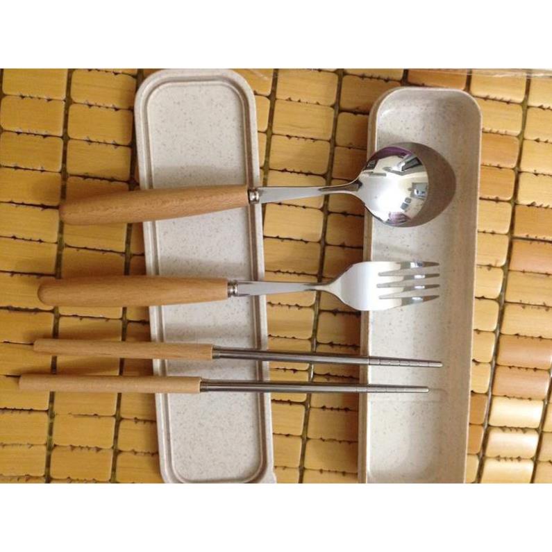 BỘ ĐŨA THÌA DĨA INOX KÈM HỘP LÚA MẠCH CAO CẤP ( tuyển khách sỉ)