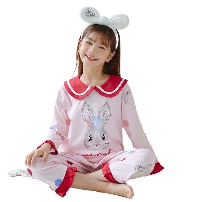 Đồ ngủ bé gái, dài tay công chúa cotton, trai, trẻ em dễ thương, bộ hoạt hình cho lớnF