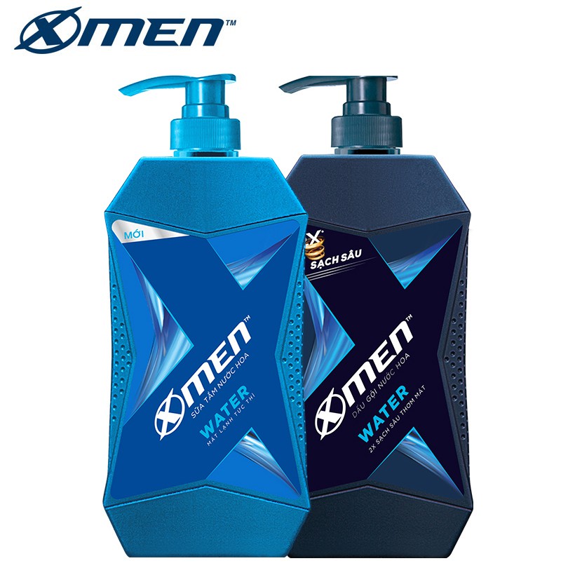 [Mã FMCGM50 - 8% đơn 250K] Combo Dầu Gội X-Men Nước hoa Water 650g+Sữa Tắm X-Men Nước hoa Water 650g