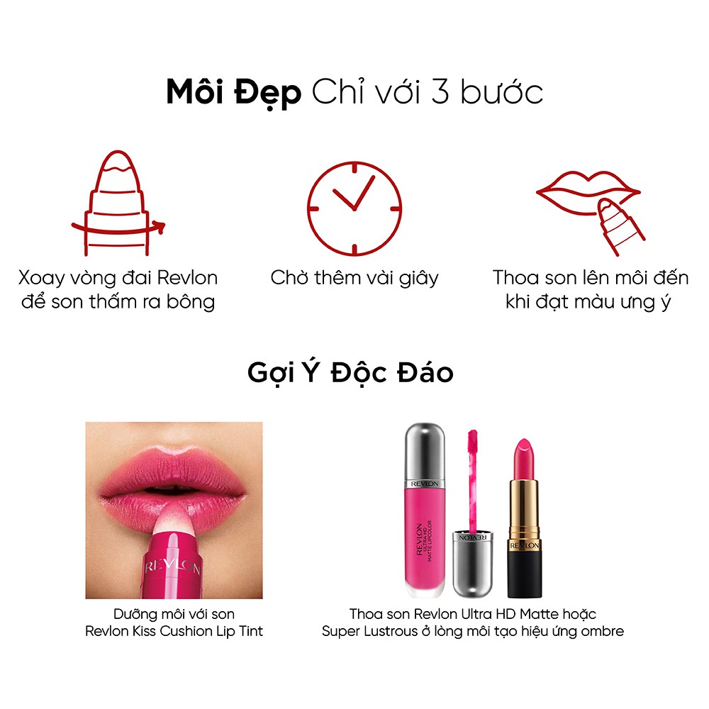 Son tint Revlon Kiss Cushion 4.4ml | BigBuy360 - bigbuy360.vn