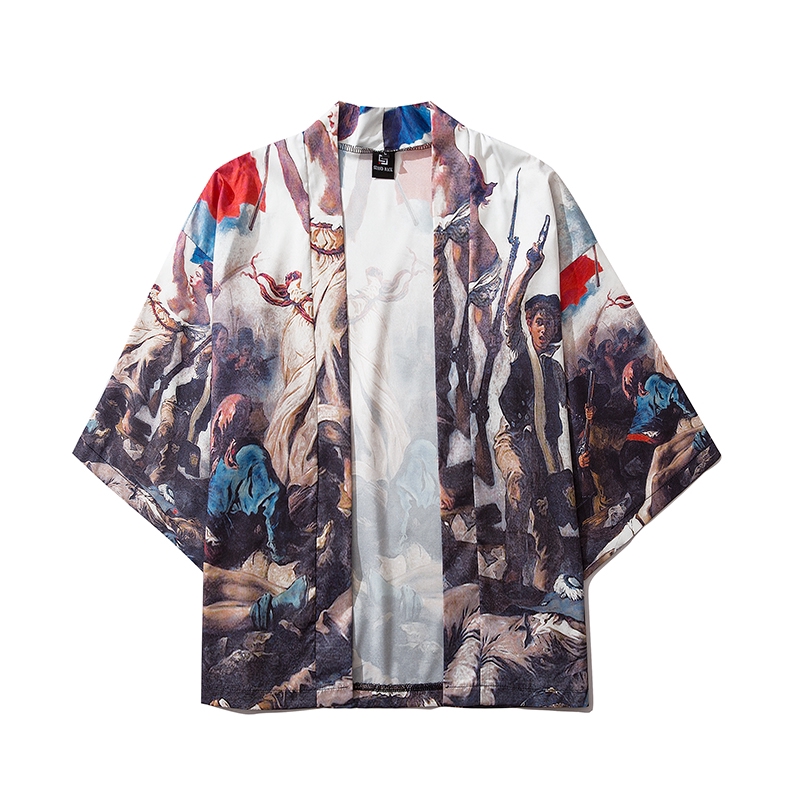 Bebovizi Fashion Women Men's Kimono Outer Blouse Japanese Loose Harajuku Beach Unisex Clothes Import | BigBuy360 - bigbuy360.vn