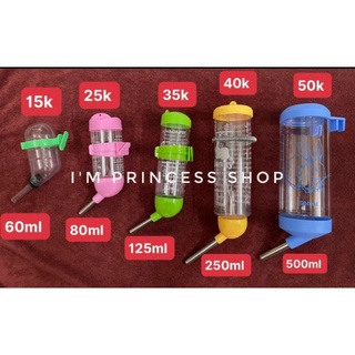 Bình nước bi đủ loại cho chuột hamster, bọ ú, nhím, rat, thỏ và sóc