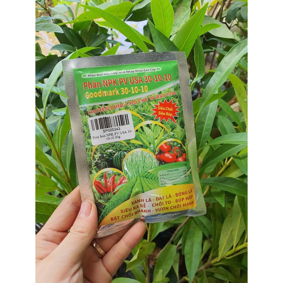 PHÂN BÓN LÁ NPK 30-10-10 GÓI 50G - GIÚP CHỐNG CHỊU ĐƯỢC VỚI THỜI TIẾT