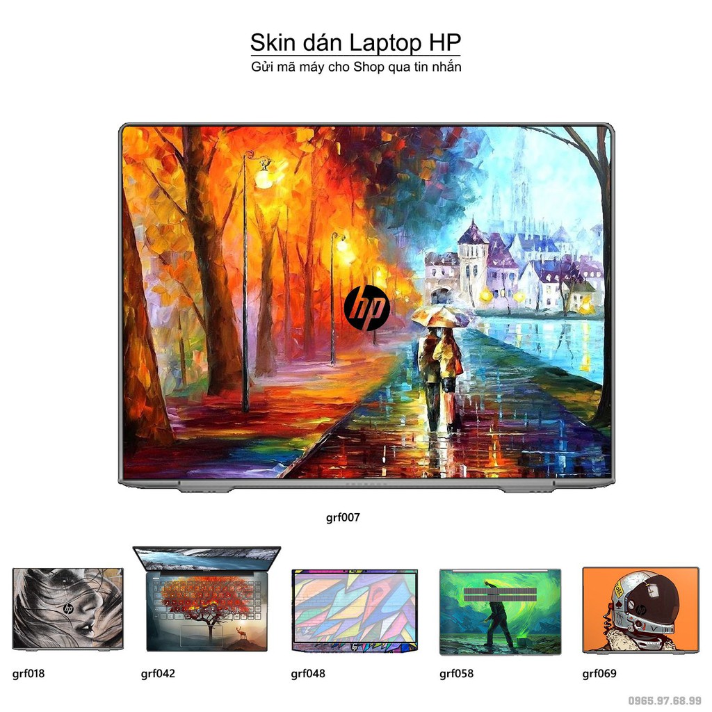 Skin dán Laptop HP in hình nghệ thuật graffiti (inbox mã máy cho Shop)