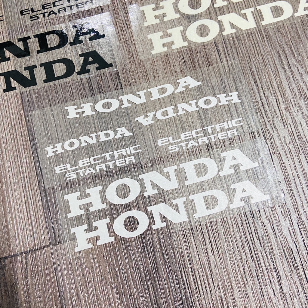 Trọn bộ tem chữ HONDA, ELECTRIC STARTER như ZIN theo xe độ màu