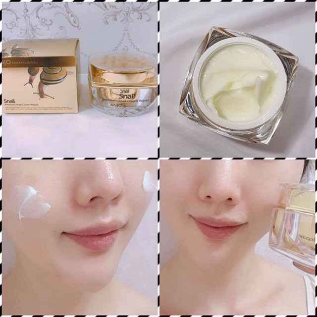 Kem dưỡng da tái tạo Anjo Professional Snail Premium Snail Cream Repair 50ml Hàn Quốc