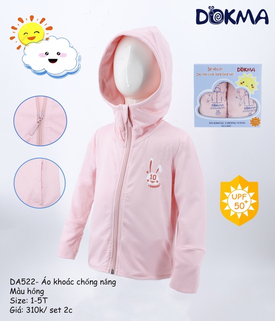 Áo khoác chống nắng dokma size 1-10 tuổi