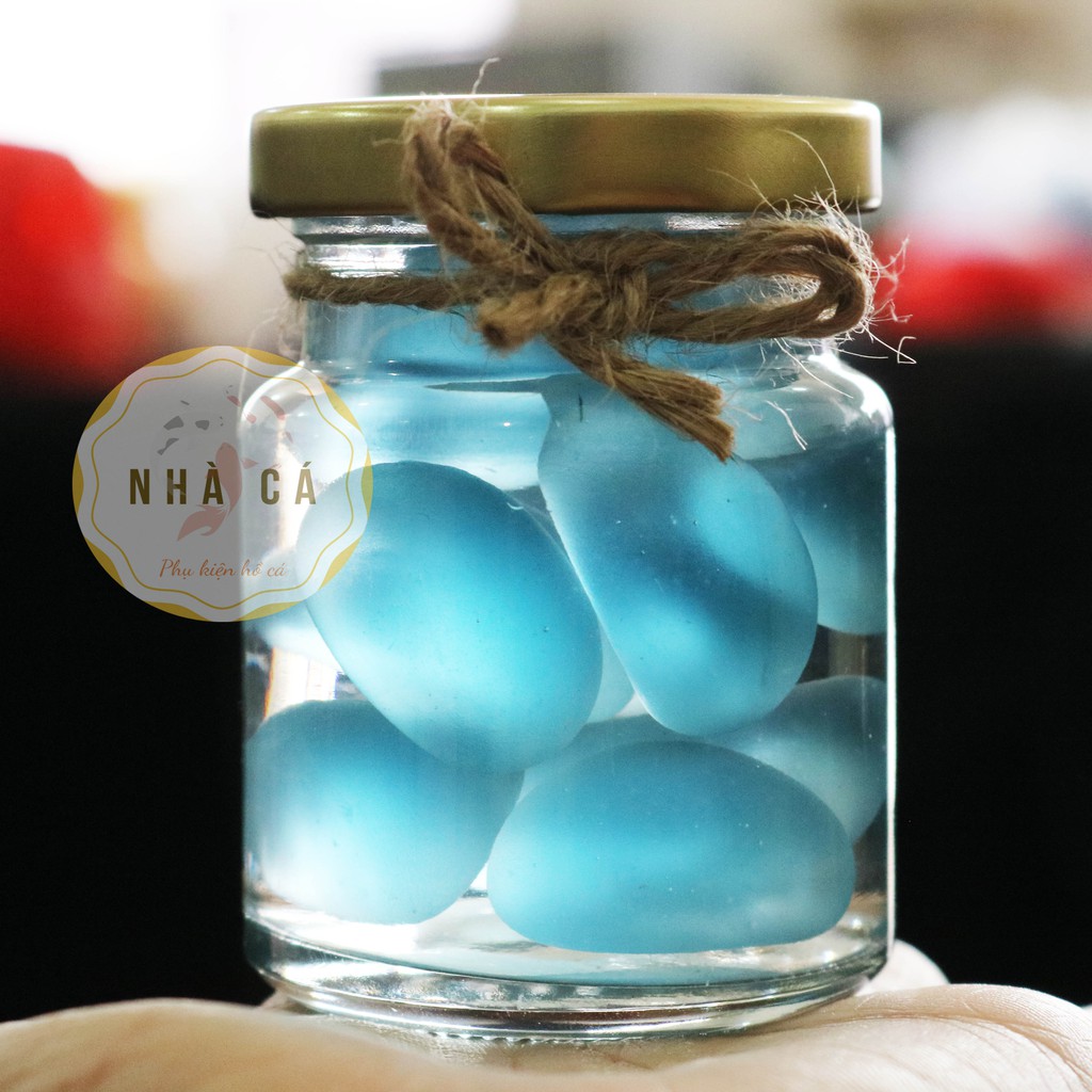 200g Đá Trắng Xanh phủ mờ lót nền bể cá