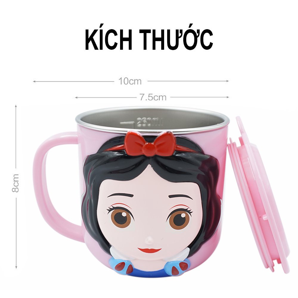 Ly giữ nhiệt , cốc ca nước có nắp hình Frozen Car Mickey Sulley Princess Mike Minnie Elsa cho trẻ em
