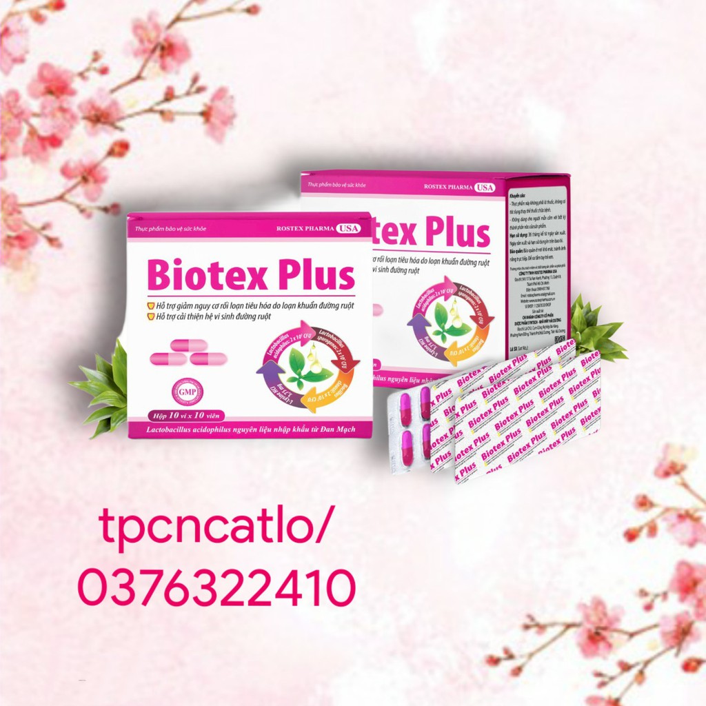 Biotex Plus - 10 vỉ x 10 viên (Hộp)