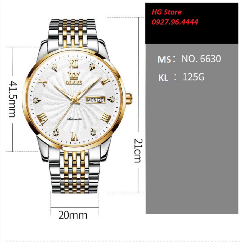 Đồng Hồ Cơ Nam Automatic Máy Nhật Cao Cấp FullBox Có Ngày Tháng Mặt 41.5mm ( Bảo Hành 24 Tháng)