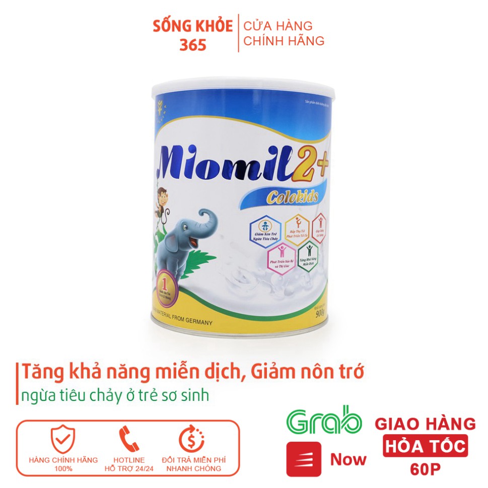 Sữa Miomil Colokids - Tăng khả năng miễn dịch, Giảm nôn trớ, ngừa tiêu chảy ở trẻ sơ sinh (Hộp 900g) ⚡️SK365