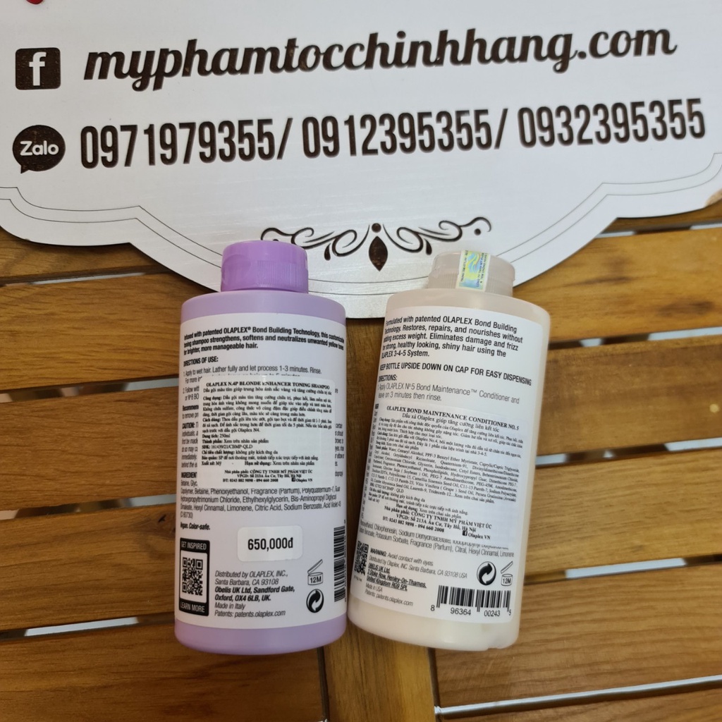 DẦU GỘI TÍM KHỬ VÀNG OLAPLEX NO 4P 250ML