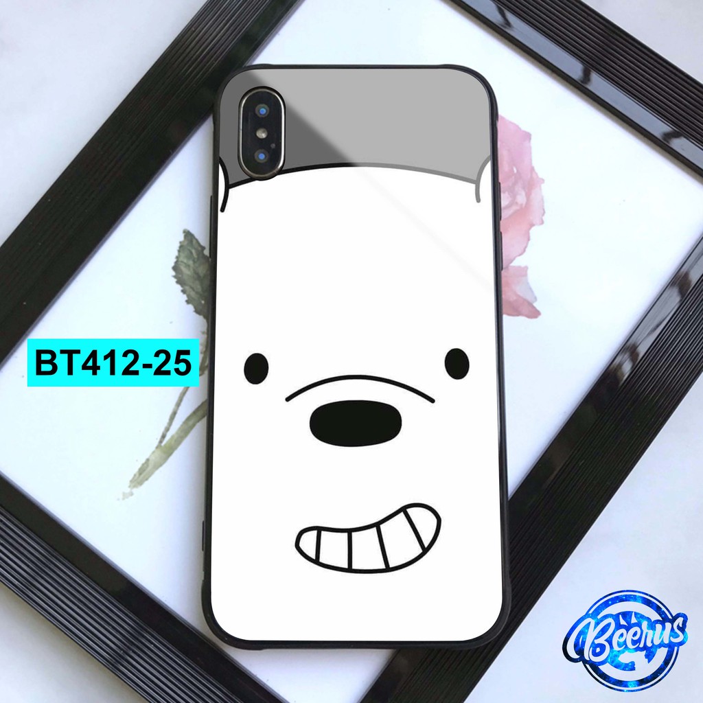 [FREESHIP từ 50K] [ iPhone ] Ốp Lưng Kính Cặp Đôi Ice Bear & Grizzly - Kính chống xước, chất dày đẹp