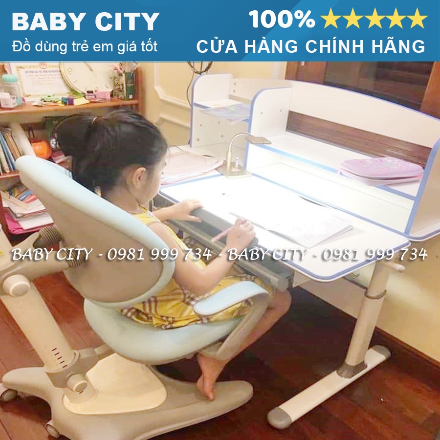 Bộ bàn ghế chống gù và cận thị cho bé, bàn học thông minh Hàn Quốc Newber Luxury G600 (110cm)