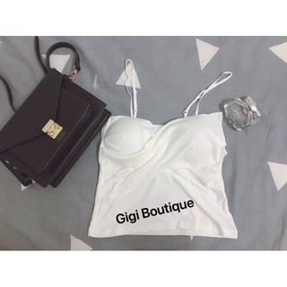 [KÈM VIDEO VÀ ẢNH THẬT 100%] ÁO THUN CROPTOP HAI DÂY CÓ MÚT