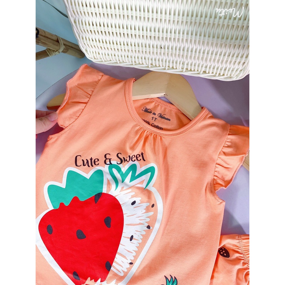 [HOTTREND] BỘ DÂU BÈO TAY CÁNH TIÊN CHẤM BI CHẤT COTTON MỀM MÁT SIÊU ĐÁNG YÊU CHO BÉ 8-19KG. VIDEO THÂT. XƯỞNG MAY BIBO