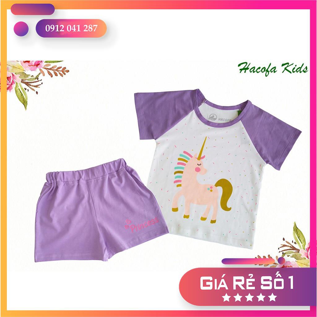 Quần Áo Trẻ Em 🌈Bộc Cộc Tay Bé Gái🌈In hình Kỳ Lân🌈 Chất Liệu Cotton  Co Giãn 4 Chiều Thoáng Mát🌈Size Từ 08 đến 18kg