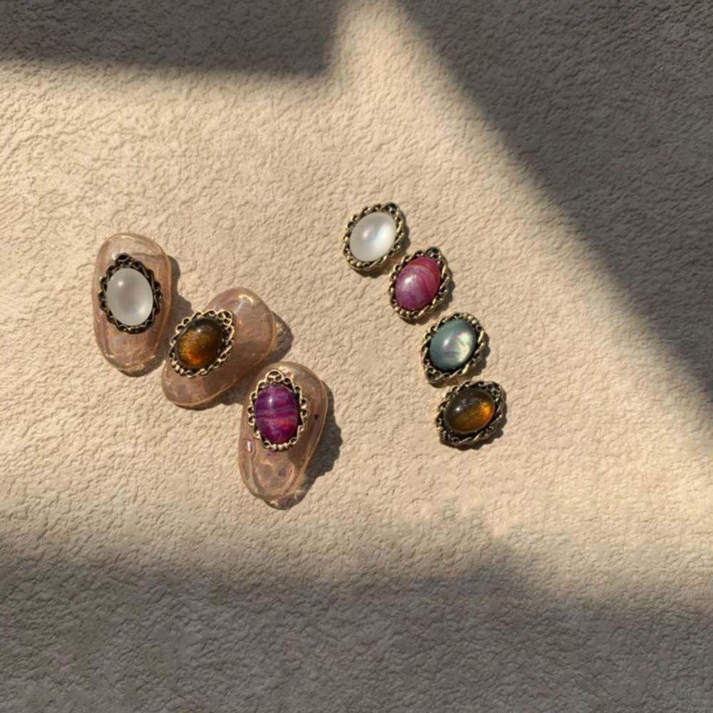 QQMALL Hộp Phụ Kiện Trang Trí Móng Nghệ Thuật 3D Phong Cách Hàn Quốc