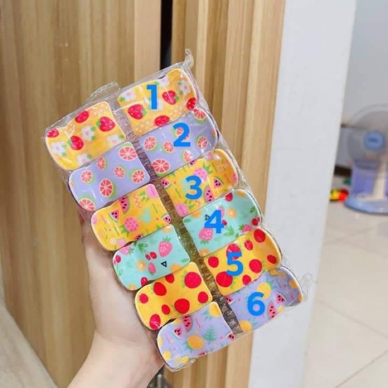 Kẹp càng cua 5 răng 3D họa tiết trái cây ngọt ngào