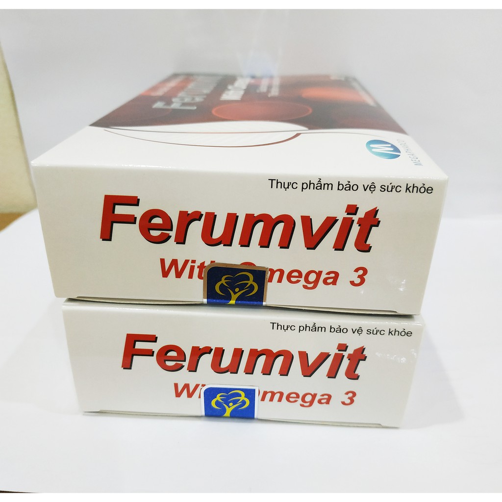 Viên Uống Bổ Máu Ferumvit - Bổ Sung Sắt Cho Người Thiếu Máu - Không Gây Táo Bón - Nguyên Liệu Nhập Khẩu - Hộp 30 Viên