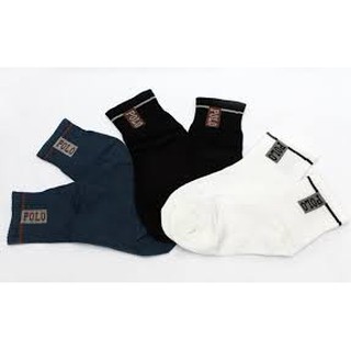 Tất nam cổ ngắn Polo cotton thấm hút