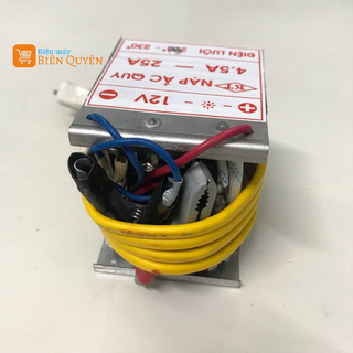 Máy nạp ắcquy 12 vôn 25ah đây đồng 100%