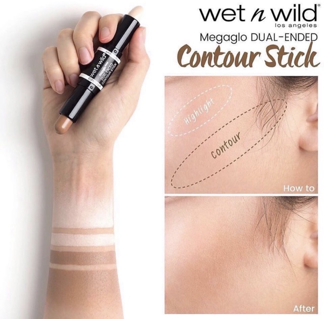 Tạo Khối & Highlight 2 Đầu Wet N Wild Megaglo Dual-Ended Contour Stick (8g)