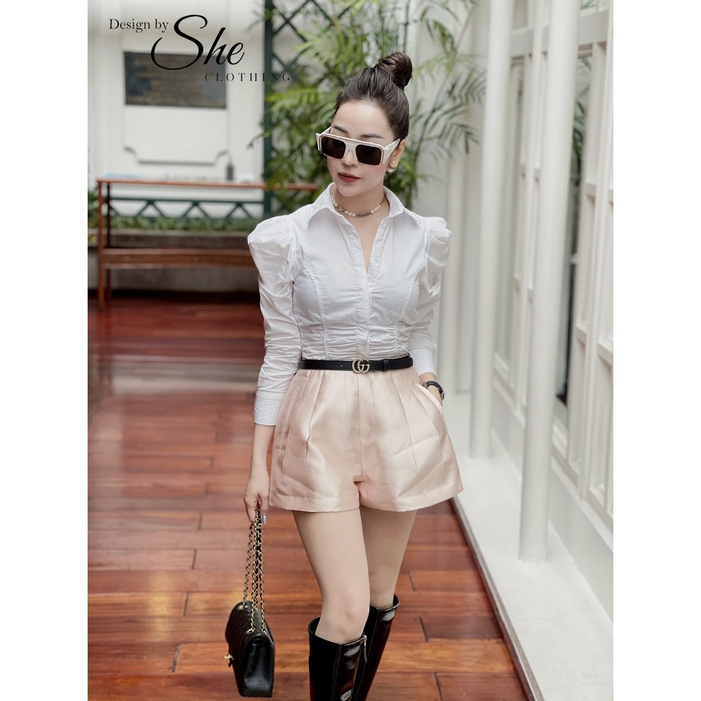 💖 Áo sơ mi trắng nữ tay bồng 💖 [ 𝗙𝗥𝗘𝗘𝗦𝗛𝗜𝗣] She Clothing Hàng thiết kế VNXK