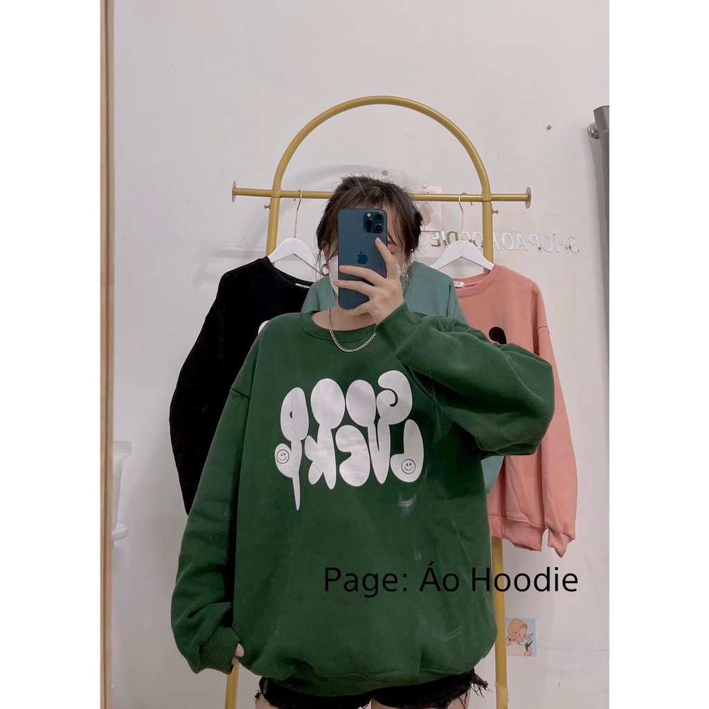 Áo Sweater Cổ Tròn Chữ Good Dáng Rộng NAm Nữ Chất Nỉ Mịn Unisex Uzzlang Tay Bồng