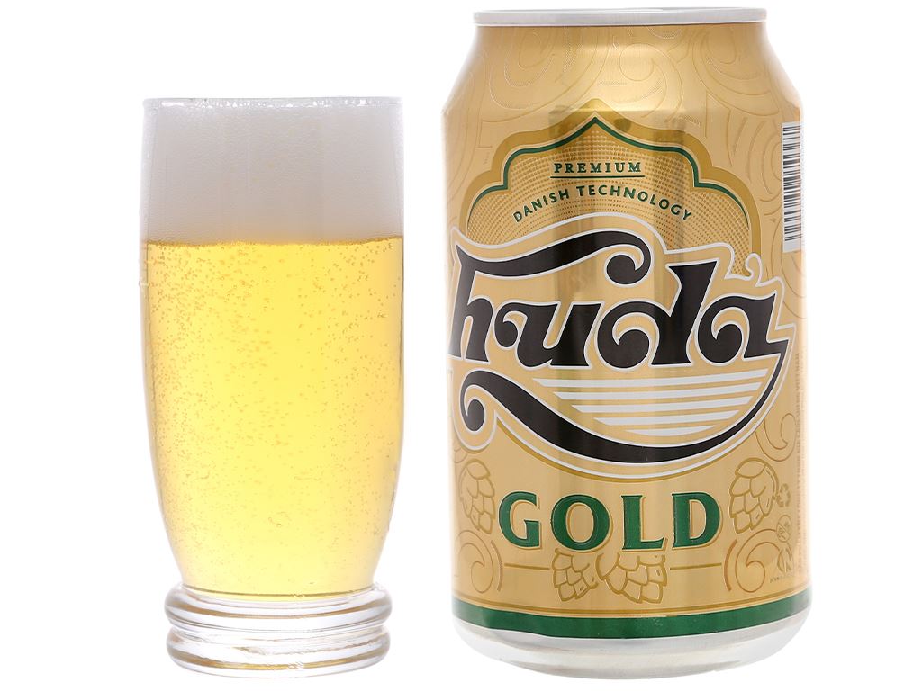 Thùng 24 lon bia Huda Gold 330ml / Lốc 6 lon bia Huda Gold 330ml