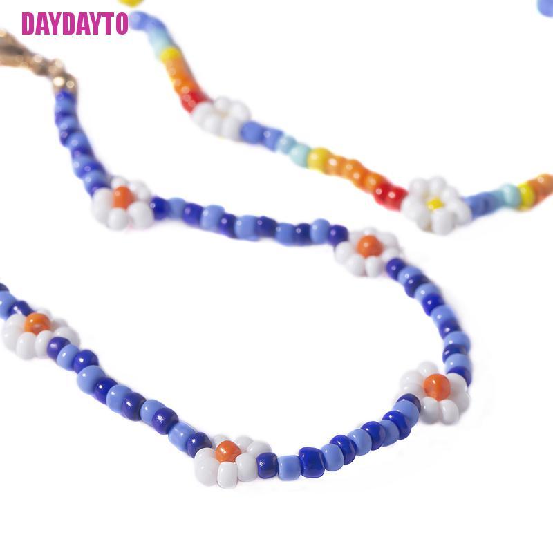 Vòng Cổ Choker Phối Hạt Và Hoa Phong Cách Boho Thời Trang Cho Nữ DIY