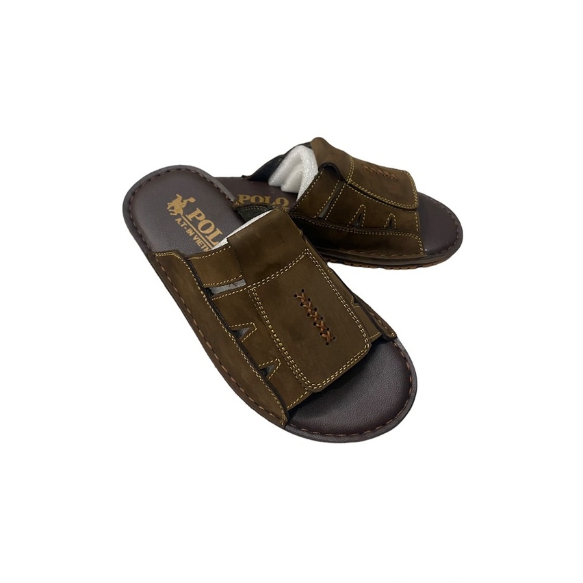 Dép nam da bò 100 % đế hai màu cao cấp ms 052