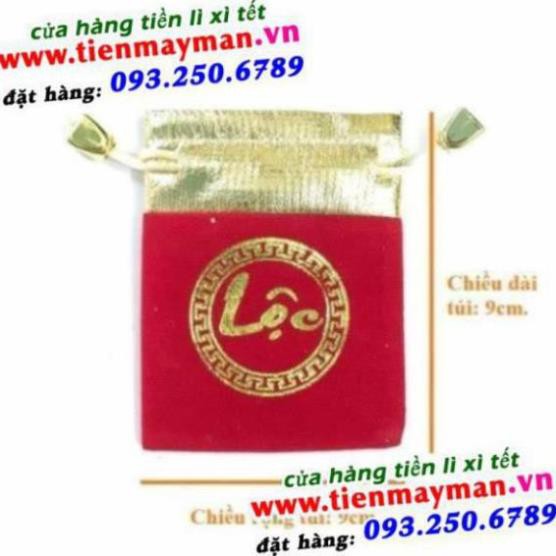 [SHOPEE TRỢ GIÁ] Túi Gấm Đỏ, Thêu Chữ Lộc - Quà Tặng Mỗi Dịp Tết