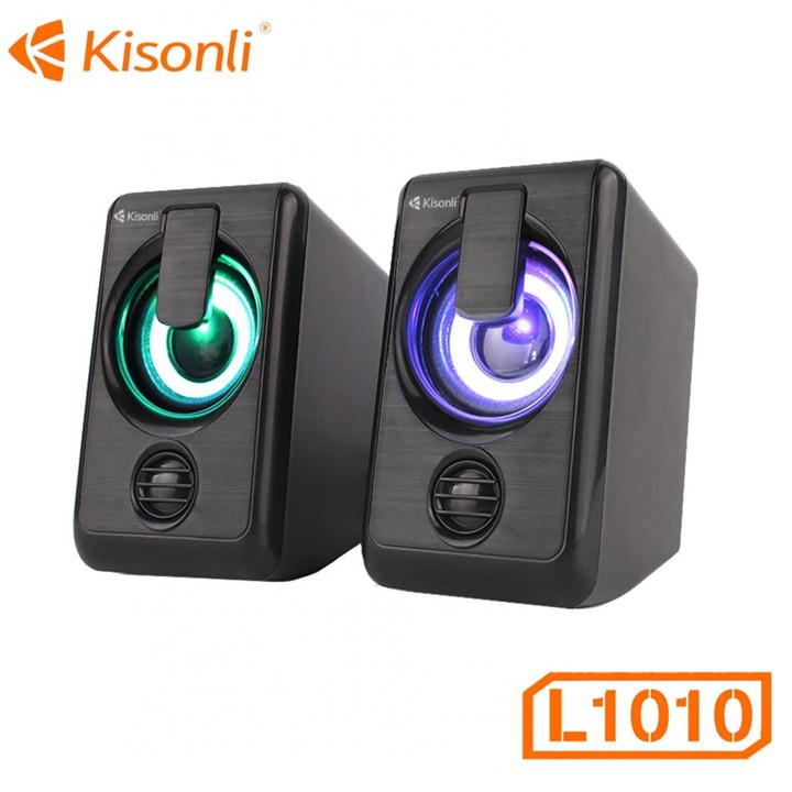 Loa Vi Tính Led 7 Màu 2.0 Channel Kisonli L1010 Chính Hãng