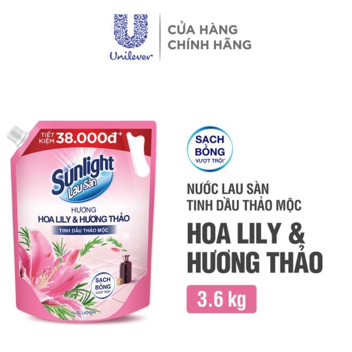 Nước Lau Sàn Sunlight Túi 3.6 Kg