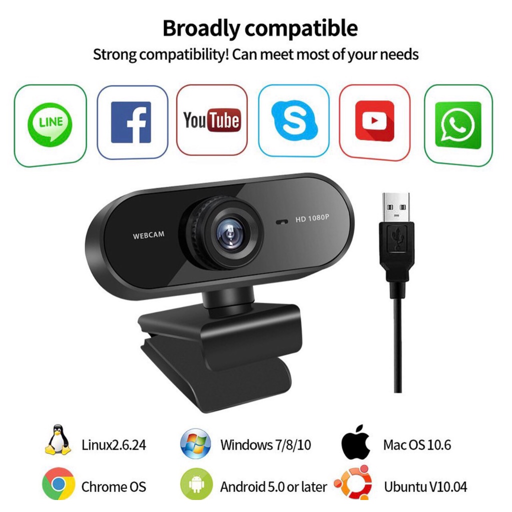 [Mã ELHAMS5 giảm 6% đơn 300K] WEBCAM 1080P CHUYÊN DỤNG CHO HỌC VÀ LÀM VIỆC ONLINE