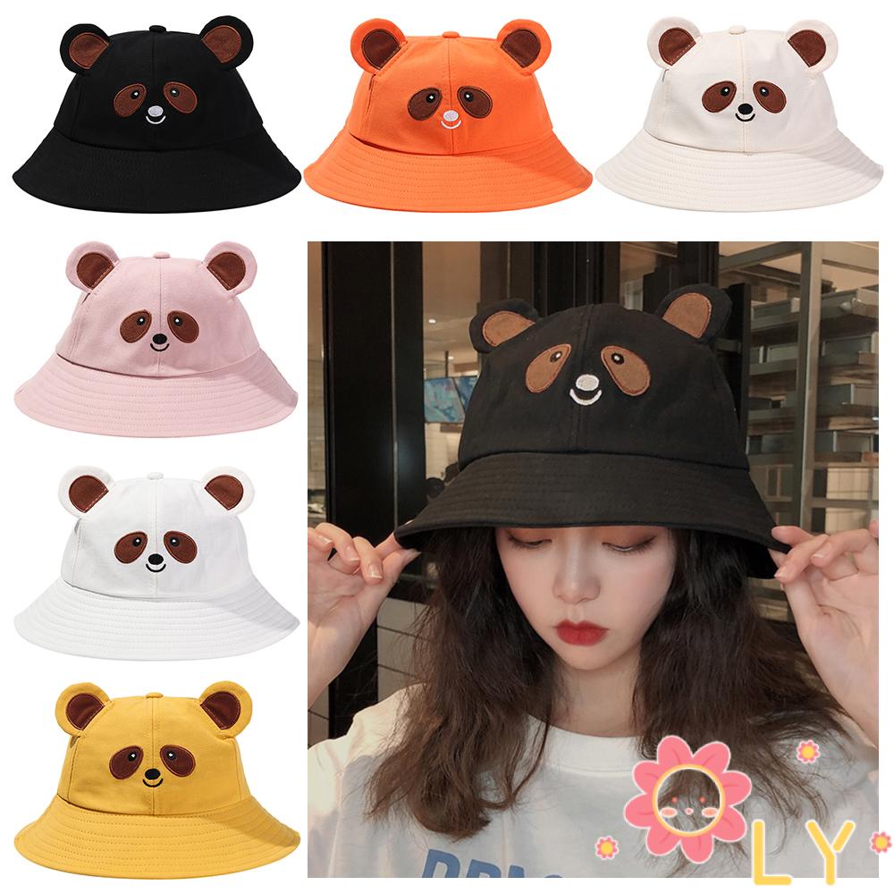 Nón Tai Bèo Vải Cotton Hình Gấu Trúc Đáng Yêu Cho Nam Và Nữ