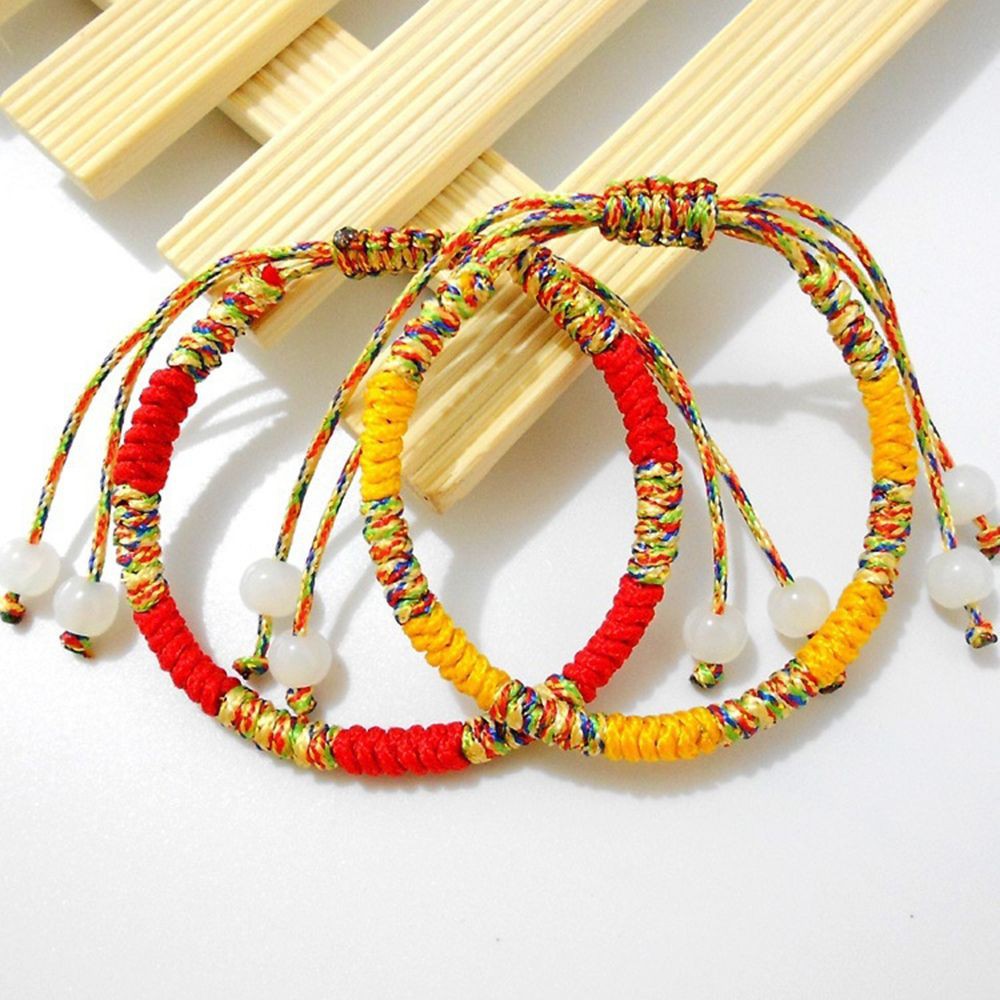 Vòng Tay Dây Bện Nhiều Màu Sắc Phong Cách Tây Tạng Thời Trang Cho Nữ