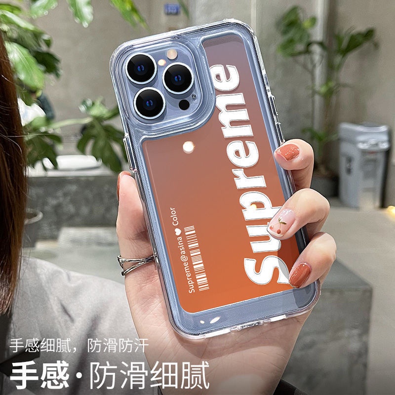 SANRIO Ốp Điện Thoại Cứng Trong Suốt Chống Sốc In Logo supreme Cho iPhone 14 11 13 12 X XS Pro Max xr Mini xr