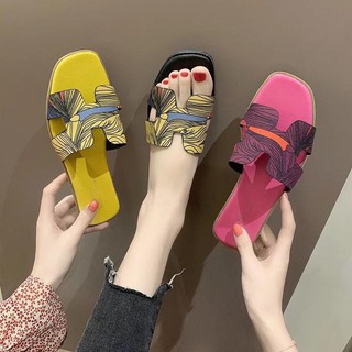 Dép lê chữ H (da)
