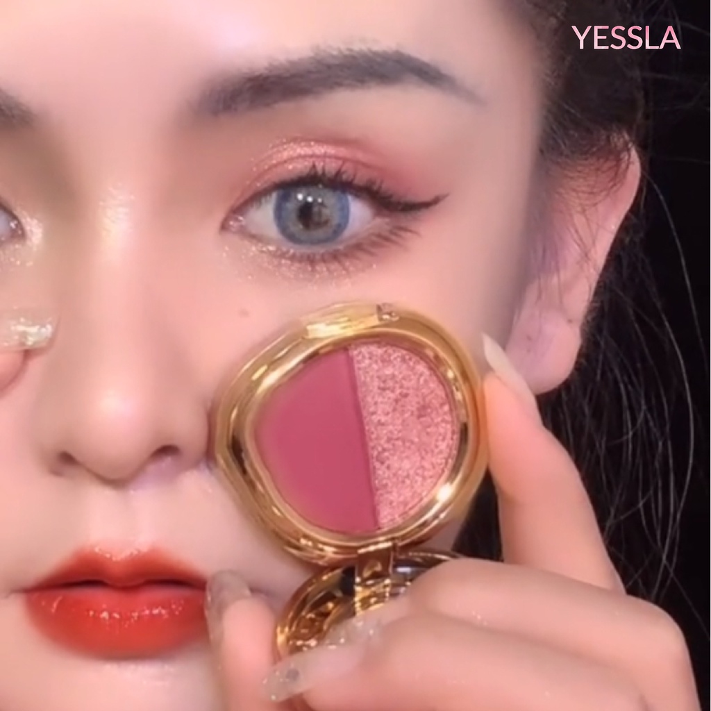 [Chính hãng] Bảng phấn mắt đôi 1 màu lì và 1 màu nhũ lấp lánh | BigBuy360 - bigbuy360.vn