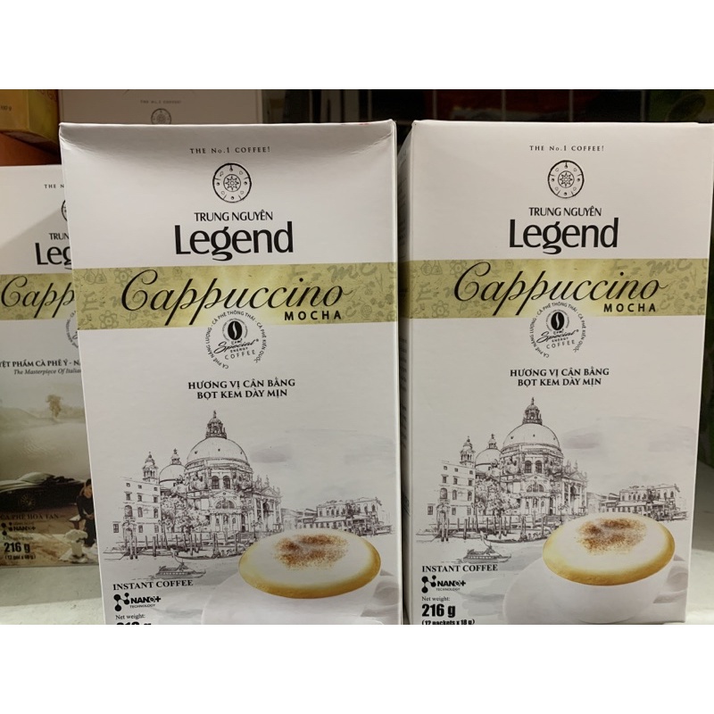 Cà Phê Hoà Tan Cappuccino Hộp 216g (12 gói x18g)