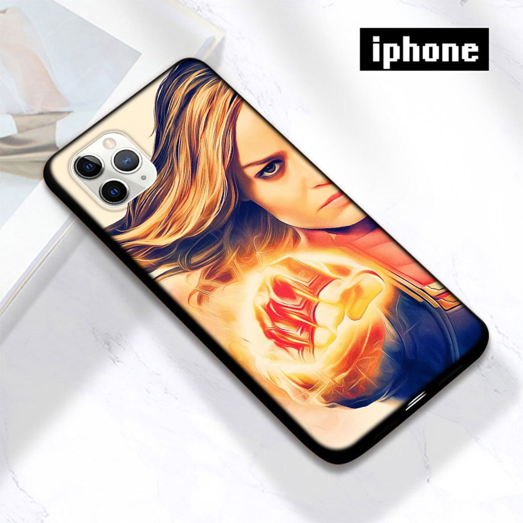 Ốp Điện Thoại Silicon Dẻo Viền Đen Họa Tiết Truyện Tranh Mỹ Marvel Cho Iphone Xr Xs X 6 6s 7 8 Plus 5 5s Se Xc125