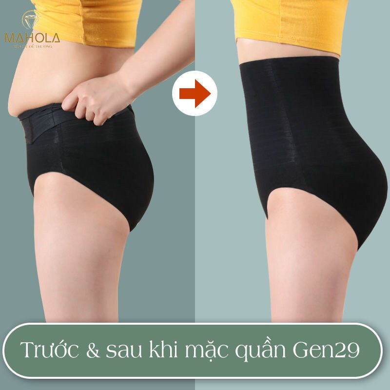 Quần gen nịt bụng định hình eo cạp cao SU NƯỚC CN02 kháng khuẩn-chống cuộn-chống hằn
