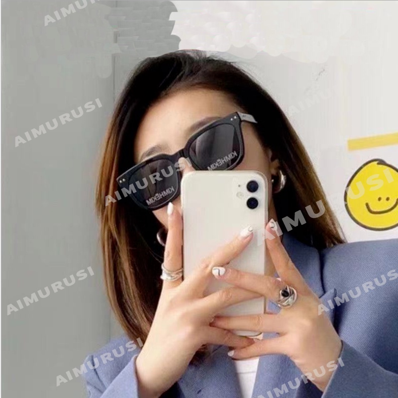 (Aimurusi) COD Korean Style Square Frame Glasses Retro Large Frames Sunglasses Women/men