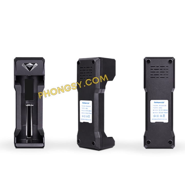 Bộ sạc pin thông minh tự ngắt 1 khe cắm USB cho Li-ion 18650 chính hãng Doublepow