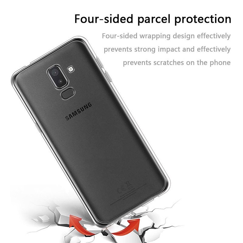 Ốp điện thoại TPU mềm trong suốt chống sốc cho Samsung Galaxy J8 2018 C9 Pro C8 J7 Plus On7 G530