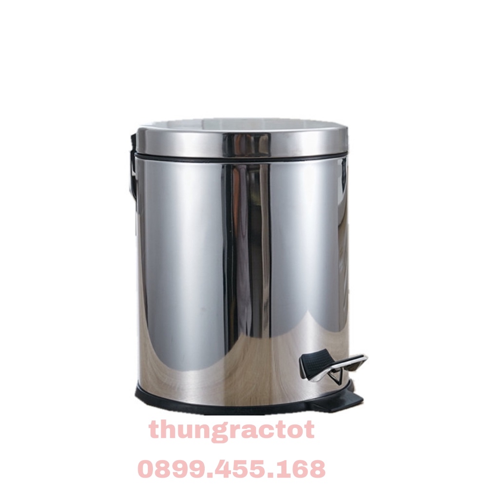 Thùng rác inox đạp chân nhiều size 5L/8L/12L/20L bền đẹp, chắc chắn, hàng có sẵn