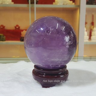 QUẢ CẦU THẠCH ANH TÍM 7-8CM